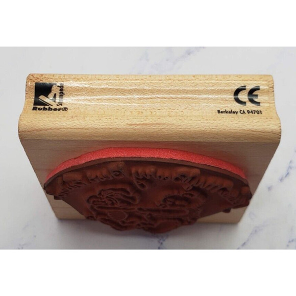 Bear and Rabbit Your My Berry Best Friend Rubber Stampede Wood Mounted Stamp - Picture 4 of 7